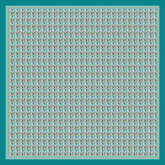 Women's handkerchief style. Line graph Bandanna shawl fabric print, silk neck scarf.