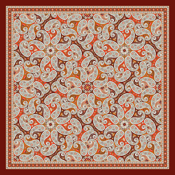 Women's handkerchief style. Line graph Bandanna shawl fabric print, silk neck scarf.