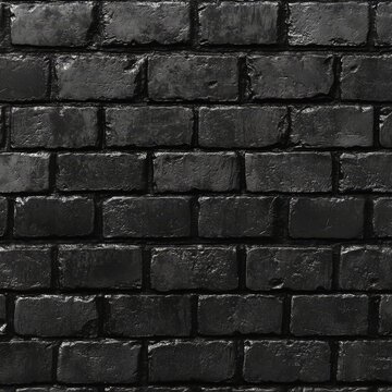 Fototapeta Dark monochrome brick wall texture.