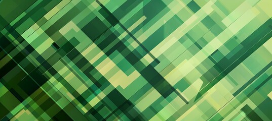 Creative Abstract Crystalline Gradient Green Shapes in Geometric Background &ndash; High-Quality Banner and Professional Backdrop Design