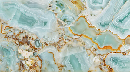 Polished onyx marble with high-resolution, aqua tone emperador marble, generative ai