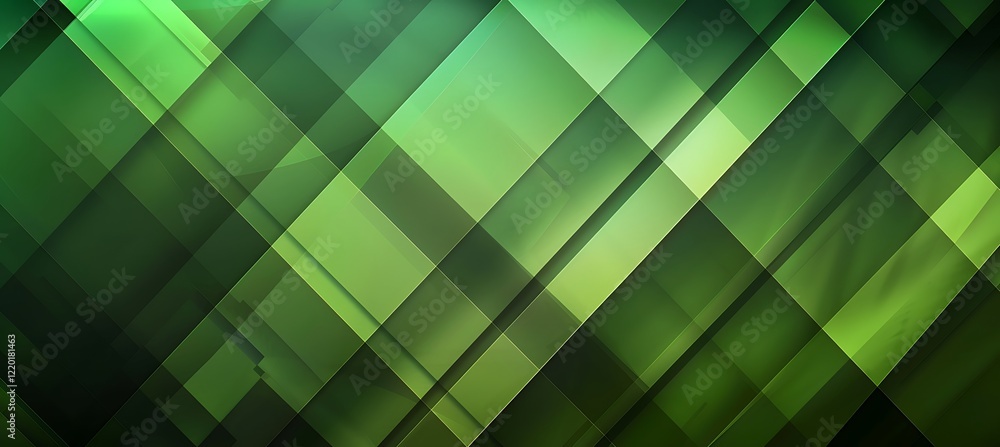 Poster modern abstract geometric background with green crystalline gradient shapes – a unique banner and de