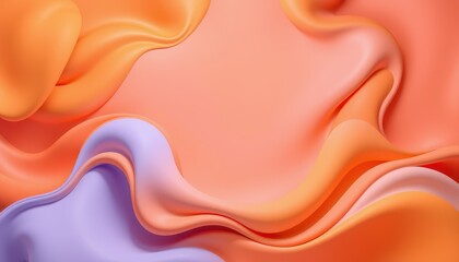 Abstract Orange and Purple Wave Design