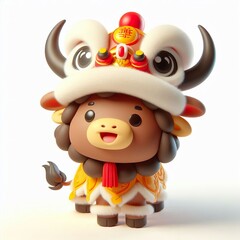 Adorable Chinese New Year Ox Lion Dance Costume Mascot