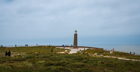 Fototapeta premium Cabo da Roca Monument and Surroundings with Atlantic Ocean View - Portugal