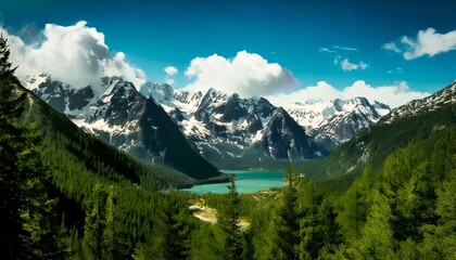 Fototapeta premium 日本の北陸の山脈