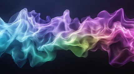 Fototapeta premium Abstract Colorful Smoke Wave Digital Art