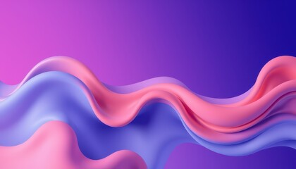 Abstract Pink and Purple Fluid Wave Design