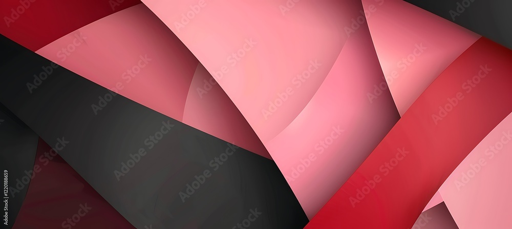 Poster modern geometric banner and background design featuring abstract pink and black shapes for creative 