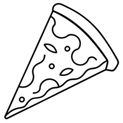 Abstract Pizza Slice Outline Vector