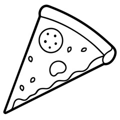 Abstract Pizza Slice Outline Vector