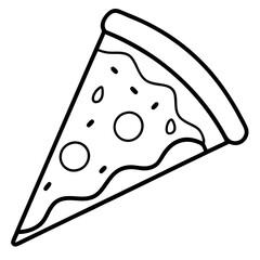 Abstract Pizza Slice Outline Vector
