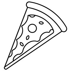Abstract Pizza Slice Outline Vector