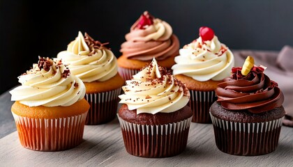 cupcake with cream and icing
