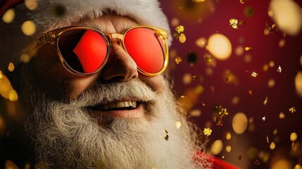 Santa Claus Festive Christmas Cheerful Sunglasses