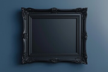 Clean lines of a flat-presented black 3D frame on a softly textured background.