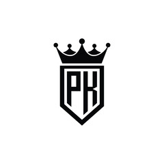 PK monogram logo design letter text name symbol monochrome logotype alphabet character simple logo