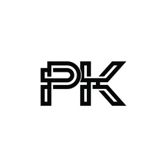 PK monogram logo design letter text name symbol monochrome logotype alphabet character simple logo