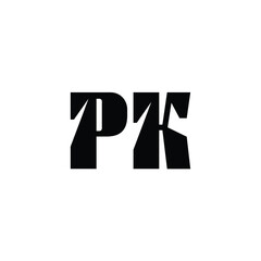 PK monogram logo design letter text name symbol monochrome logotype alphabet character simple logo