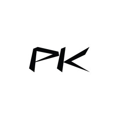 PK monogram logo design letter text name symbol monochrome logotype alphabet character simple logo