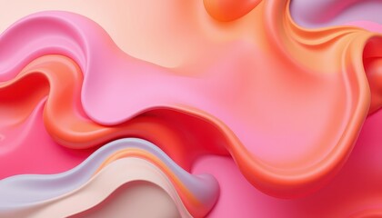 Obraz premium Abstract Pastel Waves Flowing Design