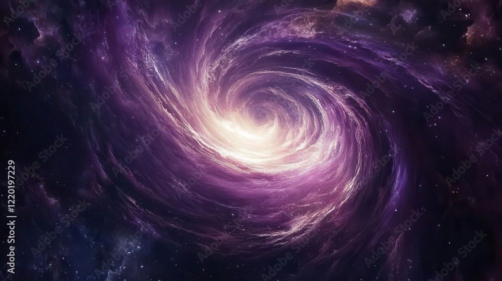 Wall mural a swirling cosmic portal radiating prismatic light featuring mesmerizing spiral patterns and deep sp