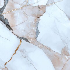 Fototapeta premium Elegant White Marble Texture with Golden Veins Luxury Background