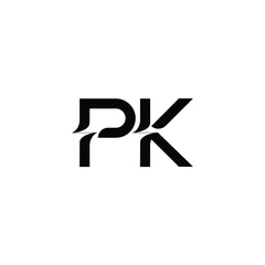 PK monogram logo design letter text name symbol monochrome logotype alphabet character simple logo