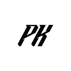 PK monogram logo design letter text name symbol monochrome logotype alphabet character simple logo