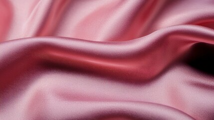 Fototapeta premium Luxurious Pink Satin Fabric Texture Draped Cloth Background Elegant Silk Soft Smooth