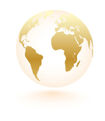 Golden Globe Icon transparent Background