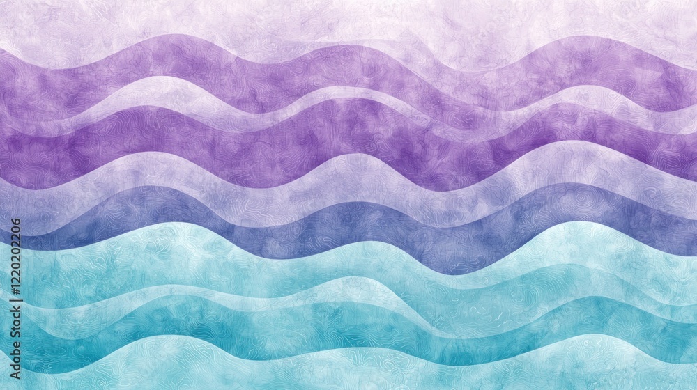 Aufkleber cool-toned gradient with soft wave patterns