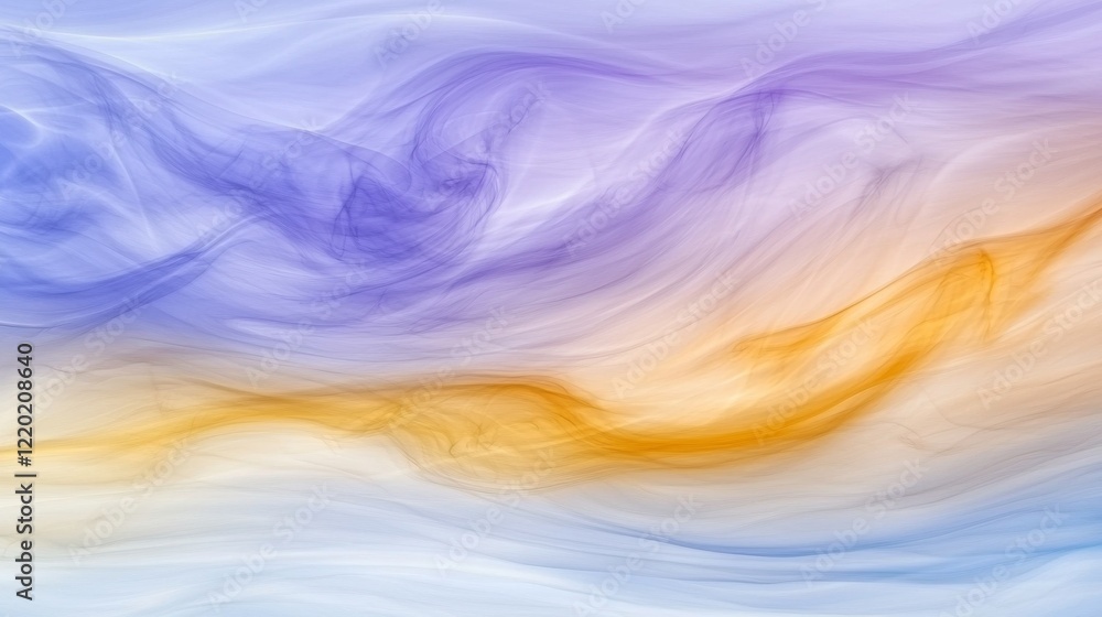 Poster ethereal flow of colorful fluid patterns in soft pastel tones and dreamy hues for abstract backgroun