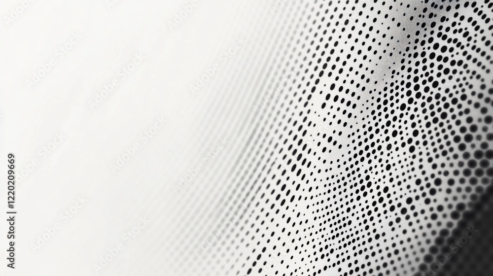 Poster monochromatic dotted pattern creates a modern abstract background
