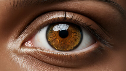 Fototapeta premium A close-up photograph of a brown eye 