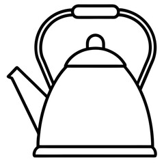 Artistic Kettle Line Art Composition