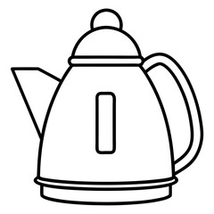 Artistic Kettle Line Art Composition