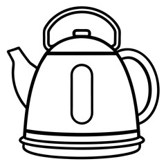 Artistic Kettle Line Art Composition