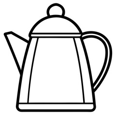 Artistic Kettle Line Art Composition