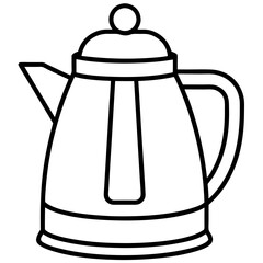 Artistic Kettle Line Art Composition