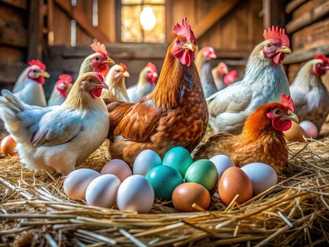 Colorful Chicken Eggs & Breeds - Long Exposure Farm Photo