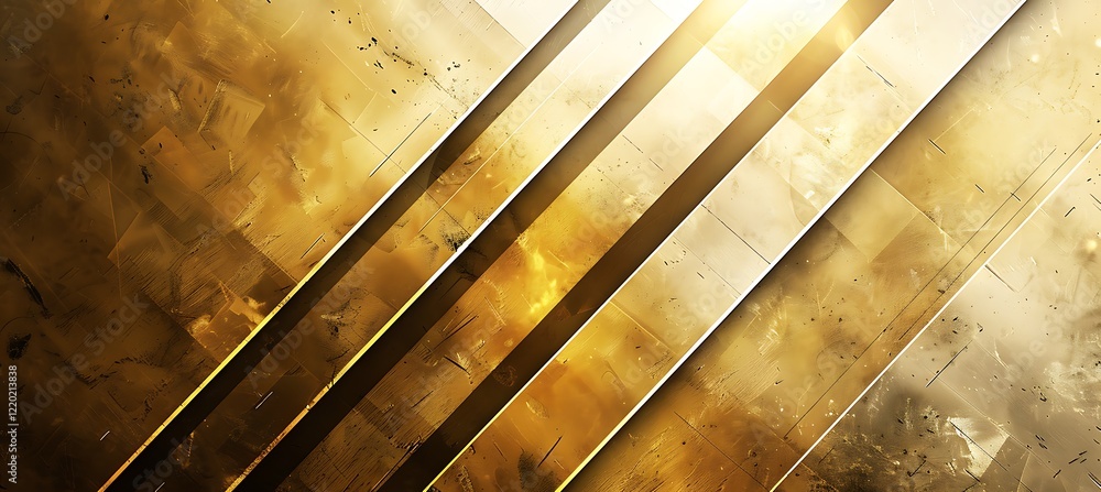 Poster luxurious geometric background featuring shiny abstract golden diagonal lines for stylish digital an