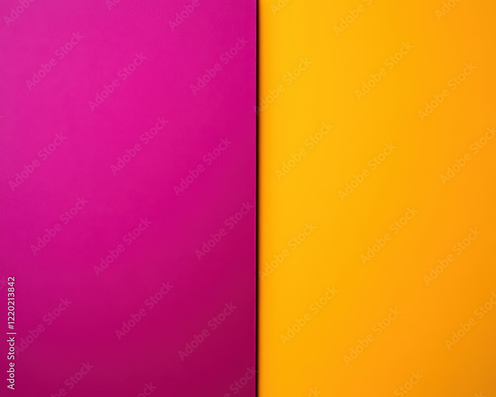 Poster bold gradient background transitioning from vibrant pink to bright yellow, creating lively and energ