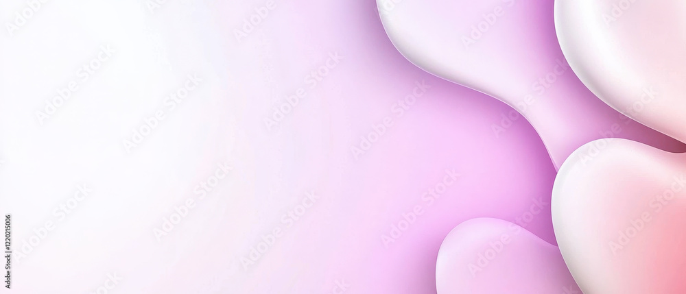Aufkleber dreamy gradient background blending light lavender and soft pink hues, creating serene and calming a