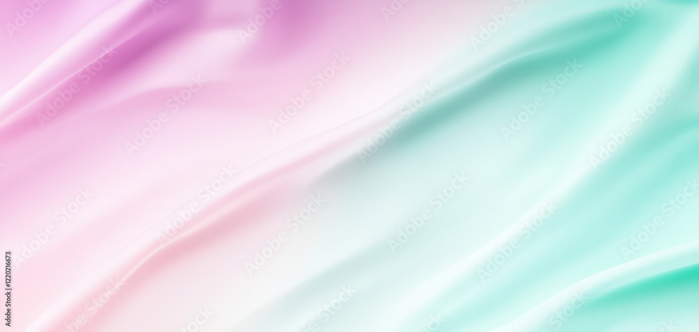 Poster smooth gradient background in shades of mint green and soft pink, creating serene and calming atmosp