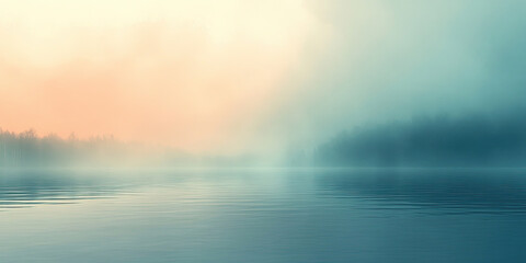 Obraz premium Graphic resource background, misty backdrop, ambient soft color wide backgrounds design hazy mist fog sparse empty