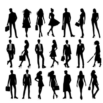 silhouettes of people