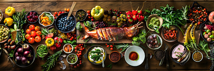 Naklejka premium Resplendent Display of Northwest Cuisine- A Gastronomic Delight