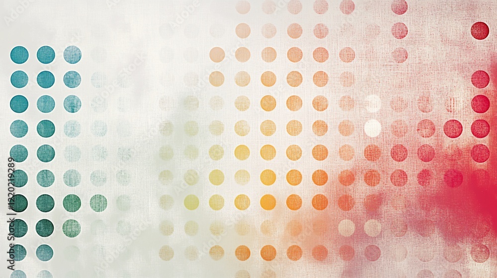 Poster abstract background with circles in gradient colors, on textured surface design