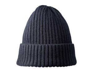黒いニットキャップ